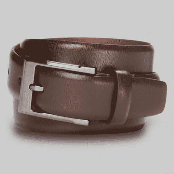 Burnished Edge Leather Belt