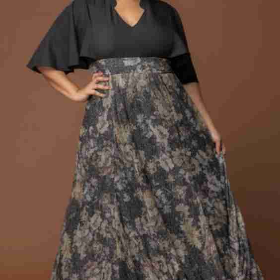Avisa Flutter Sleeve Maxi Dress 