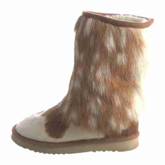 Fur Animal Print Boots