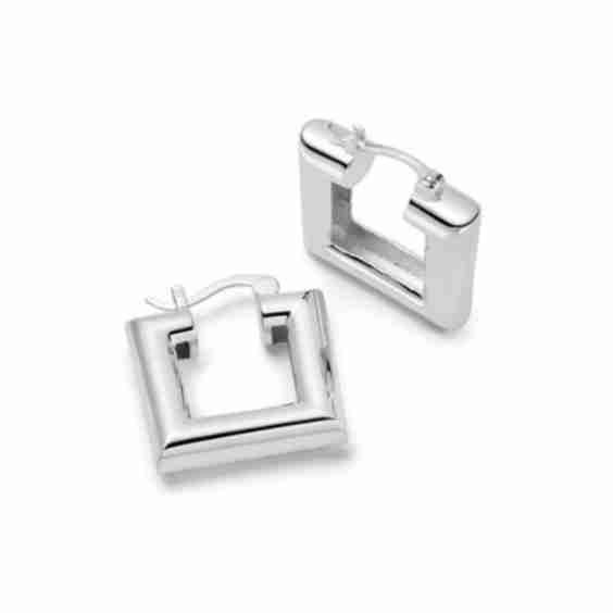 Polly Sayer Chubby Square Hoop Earrings