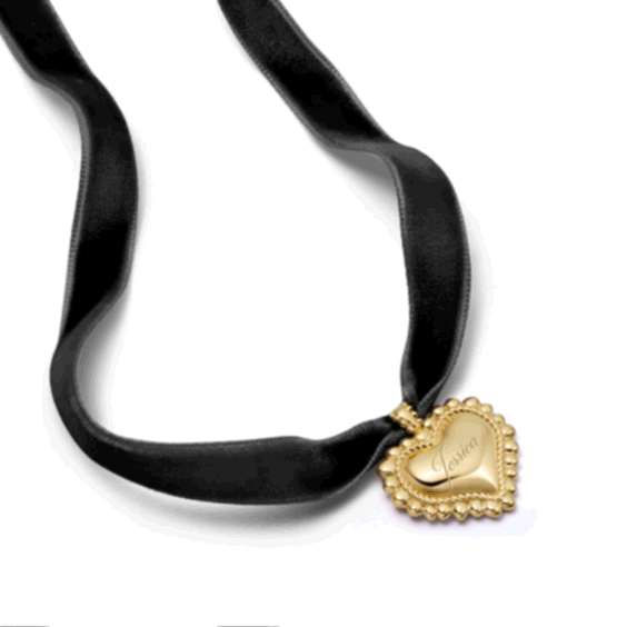 Engravable Bobble Heart Necklace
