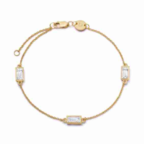 Estée Lalonde Fine Baguette Sapphire Station Bracelet