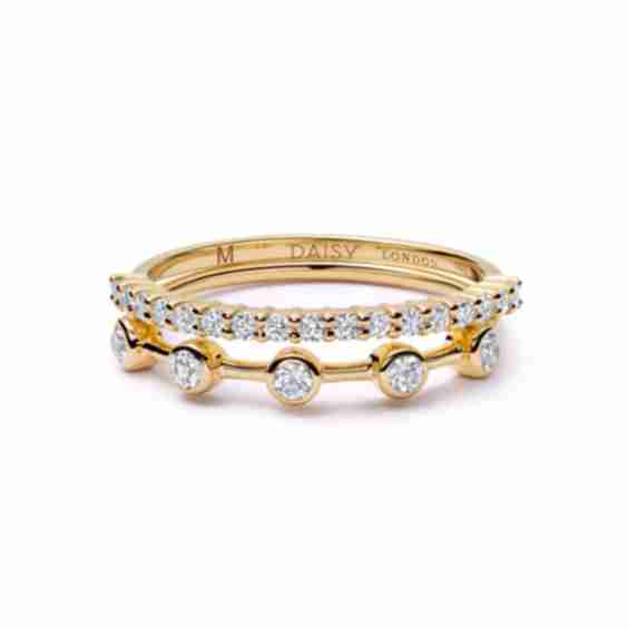 Estée Lalonde Fine Diamond And Sapphire Ring Stack
