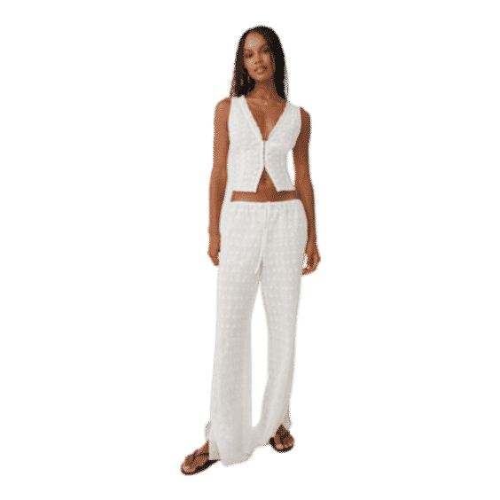 Daisy Eyelet Low Rise Pant 