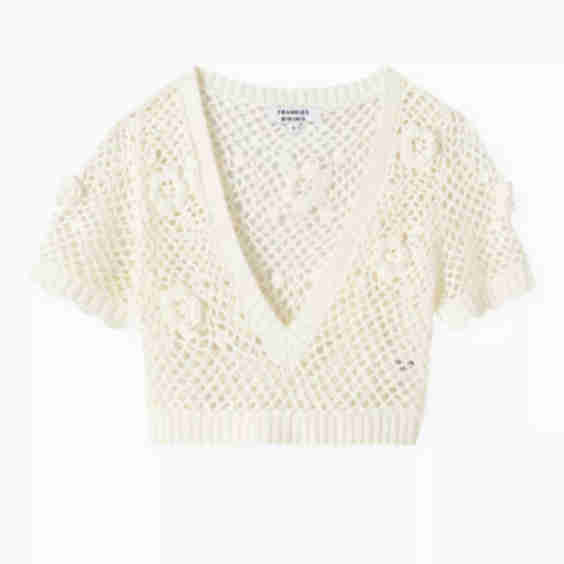 Adaline Crochet Cropped Shirt 