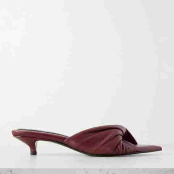 Knotted Leather Mules