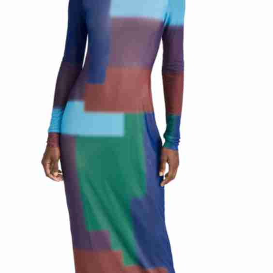 Didi Mesh Column Maxi Length Dress