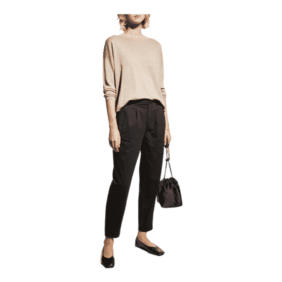 Petite Garment-Dyed Organic Cotton Denim Ankle Pants