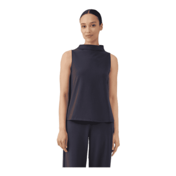 Pima Cotton Stretch Jersey Funnel Neck Tank