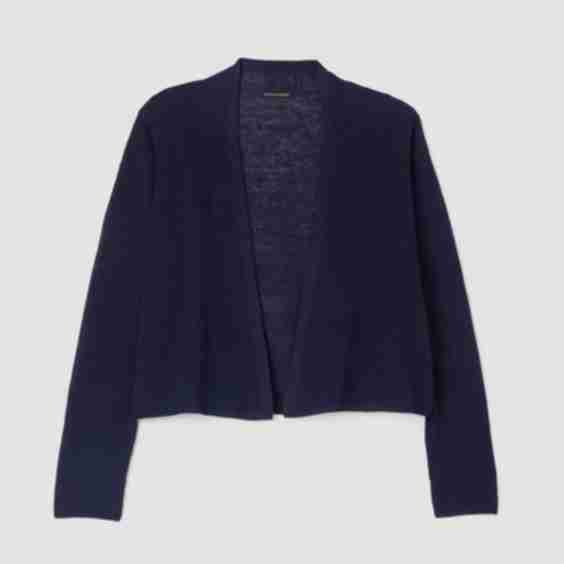 Organic Linen Cotton Cropped Cardigan