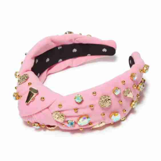 Powder Pink Game Day Fan Knotted Headband