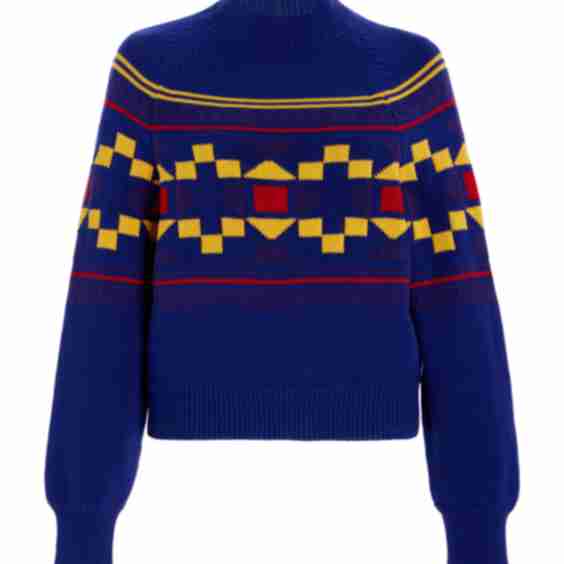Lara Fair Isle Knit Cotton Sweater