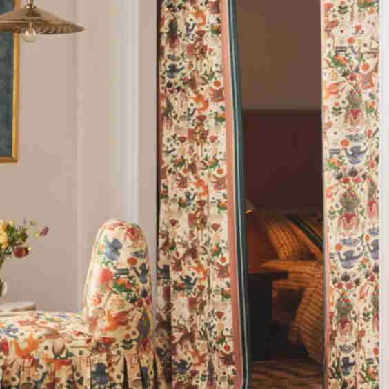 Incantation Printed Cotton Curtain
