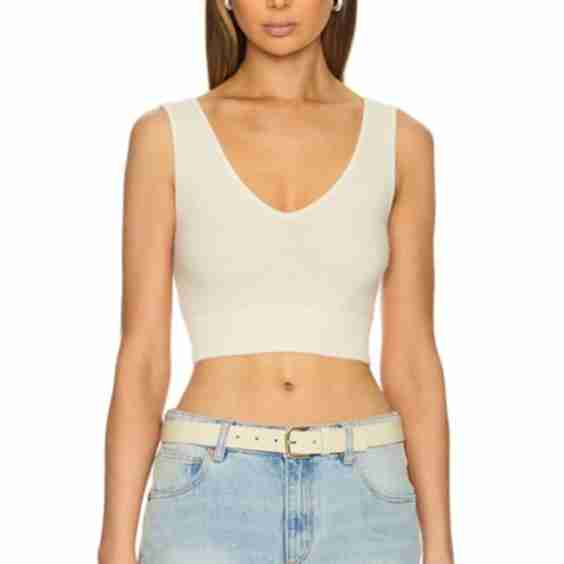 Cashmere Cropped Tank Top