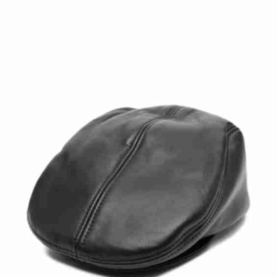 Leather Panelled Beret