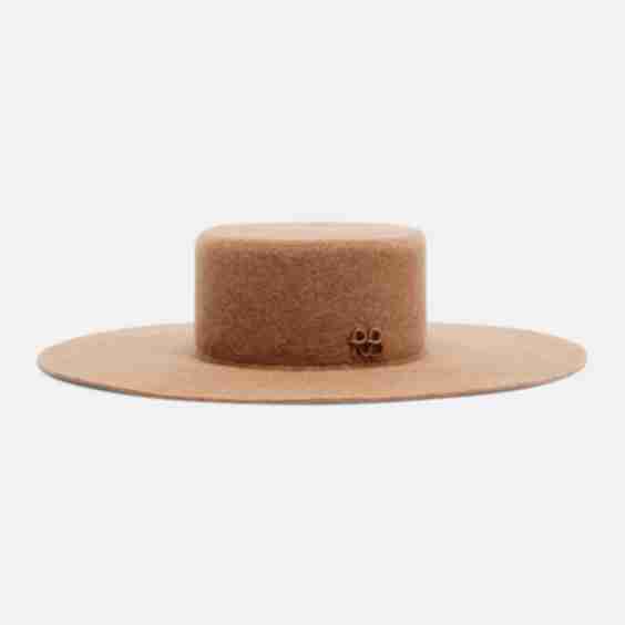 Monogram Wool-Blend Felt Canotier Hat