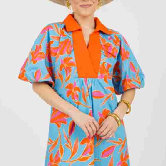 Blue Skies Floral Dress