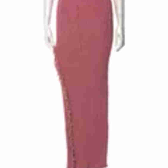 Fringe Trim Accent Long Skirt