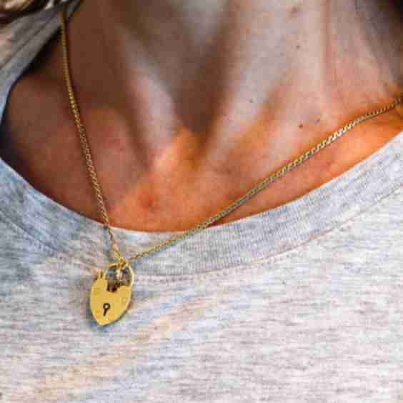 1910 Edwardian Heart Shaped Lover Padlock In 18Kt Gold