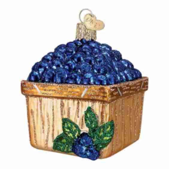 Basket Of Blueberries Ornament