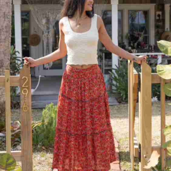 Karlie Tiered Maxi Skirt