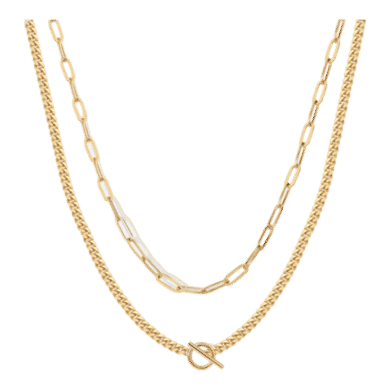 Layered Chain Circle Necklace