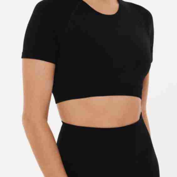 Seamless High-Support Short Sleeve Workout Crop Top