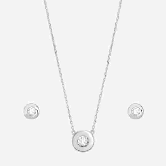 Plated And Crystal Besel Set