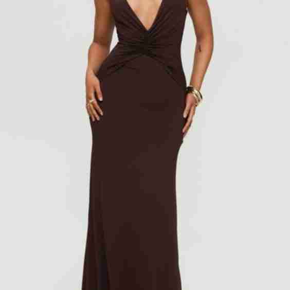 Frederica Plunge Maxi Dress