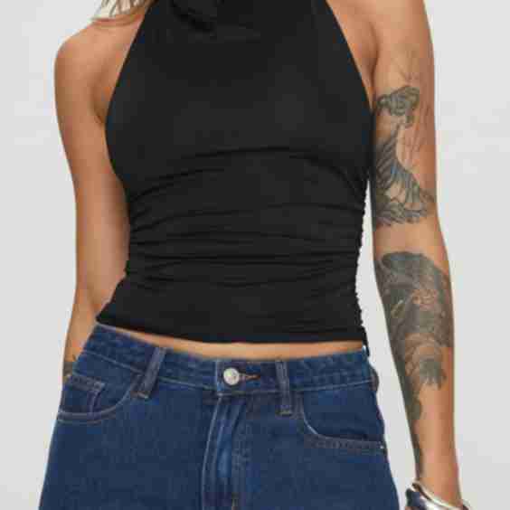 Giggle Sleeveless Cowl Neck Top