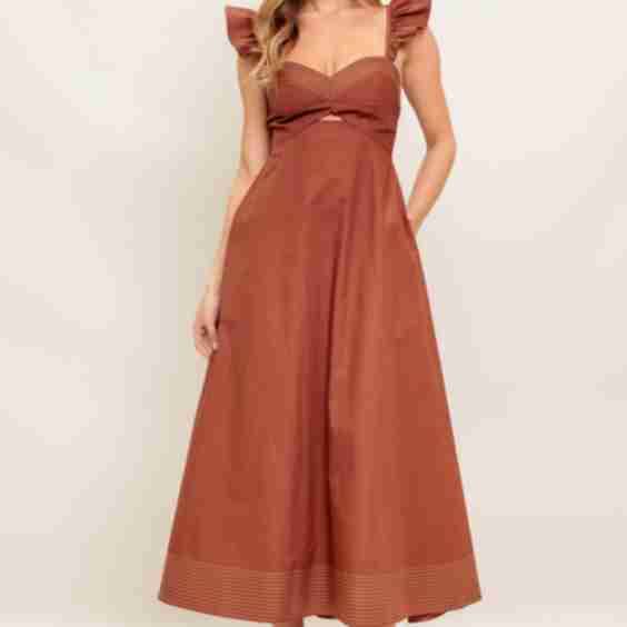 Tuscan Sunset Woven Midi Dress