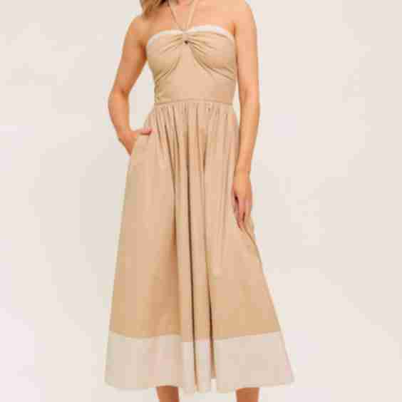 Hydrangea Haze Woven Midi Dress