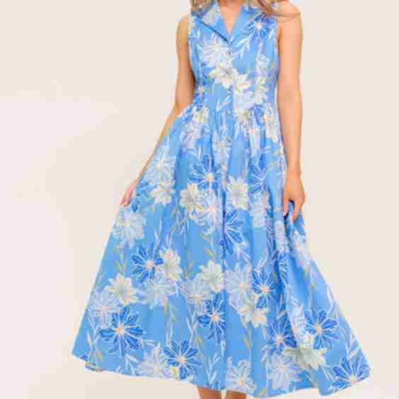 Fern Whisper Woven Midi Dress