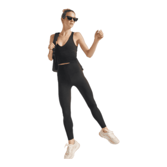Heather Rib High Waisted Midi Legging