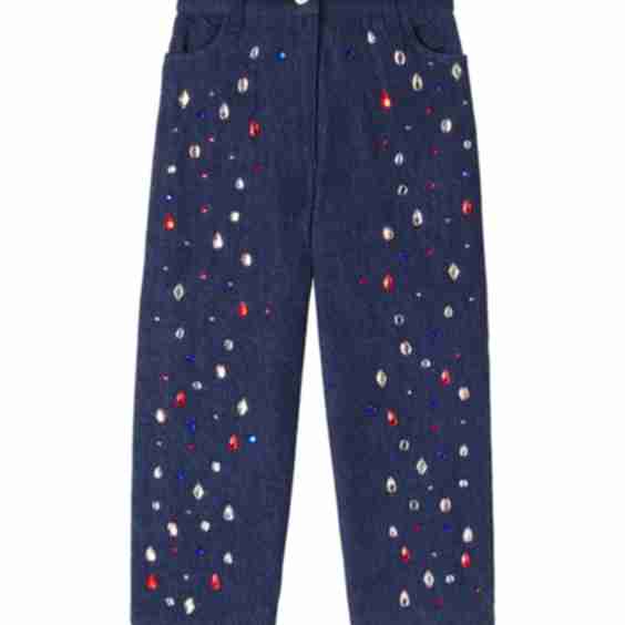 Mia Crystal-Embellished Jeans