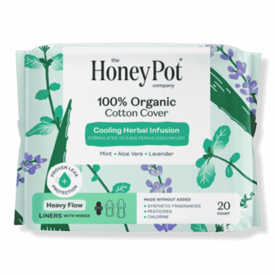 Herbal Heavy Flow Pantiliners with Wings