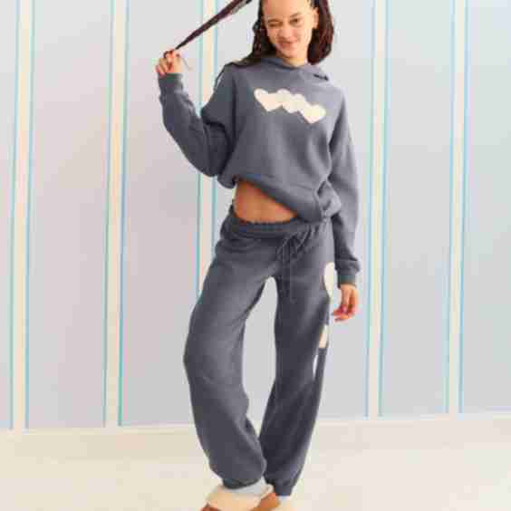 Demetra for Aero Heart Patch Sweatpants