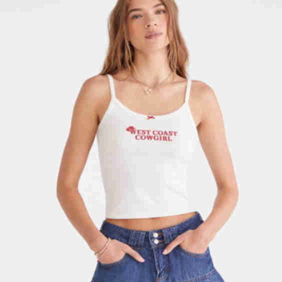 Seriously Soft West Coast Cowgirl Ribbed Graphic Tank