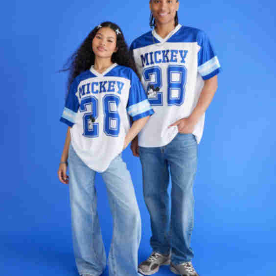 Aero Mickey Mouse 28 V-Neck Mesh Top