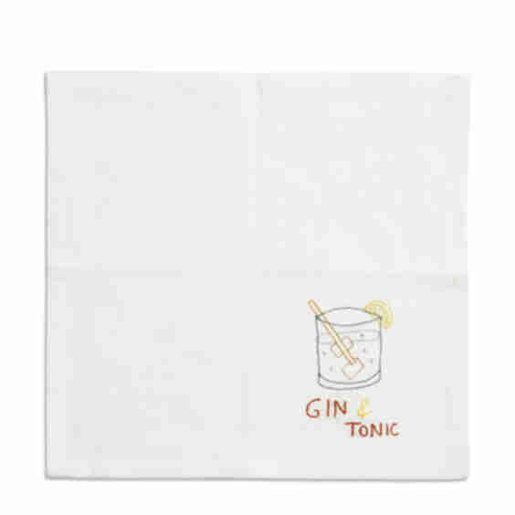 Gin & Tonic Cocktail Napkin