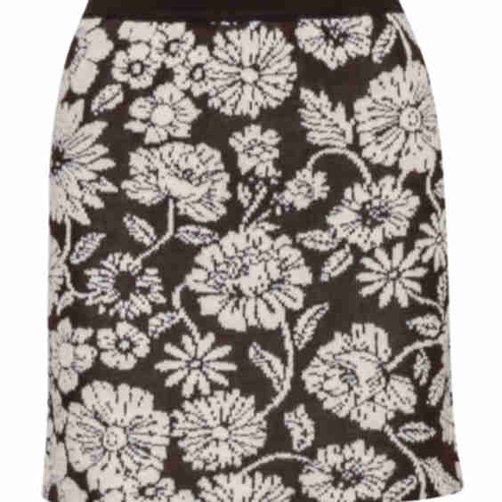 Agim Floral Wool Blend Mini Skirt