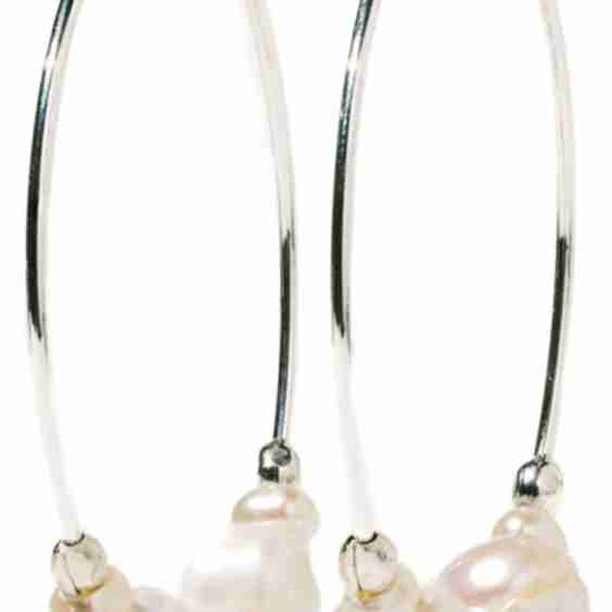 Tefnut Freshwater Pearl Hoop Earrings