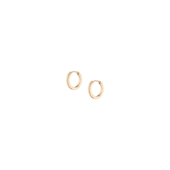 10mm Skinny Gold Hinged Huggie Earrings
