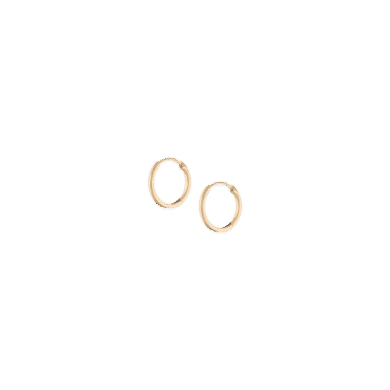 12mm Skinny Gold Hinged Huggie Earrings