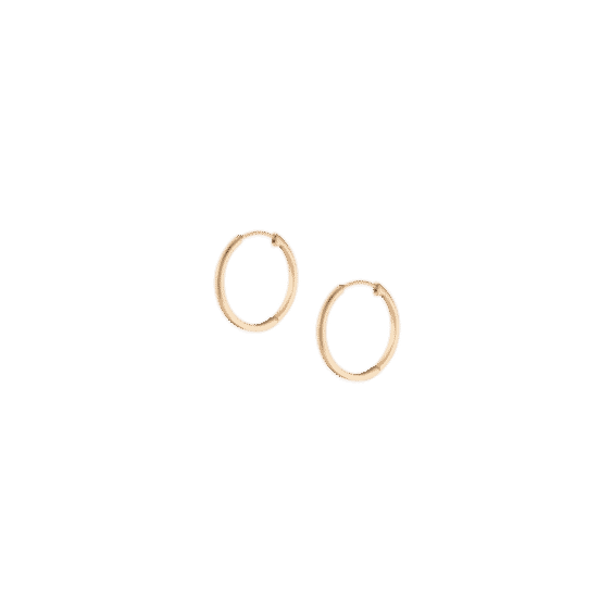 15mm Skinny Gold Hinged Huggie Earrings