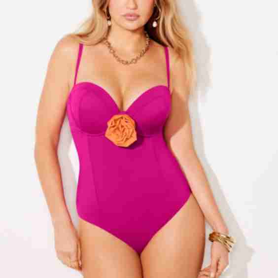 Rosette Underwire One Piece Swimsuit
