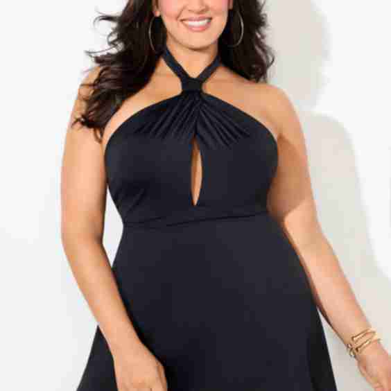 High Neck Halter Swimdress