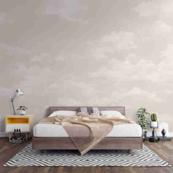 Cloud Mural Wallpaper | Brushed Beige