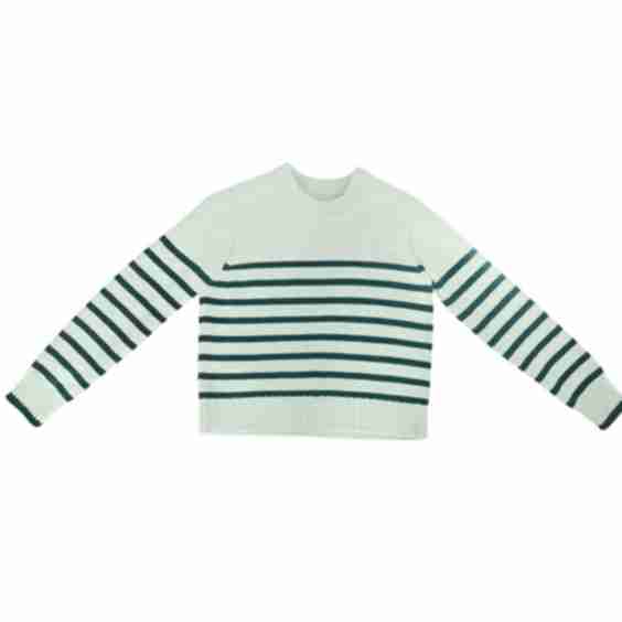 Tutto Saltwater Emerald Stripe Sweater