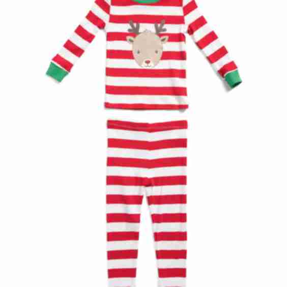 2 Pc Reindeer Pajamas Set